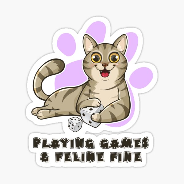 Playing Games And Feeling Fine Sticker