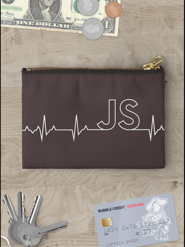 Thumbnail 3 of 4, Zipper Pouch, JavaScript Heartbeat - Perfect Gift for Programmers designed and sold by nasa8x.