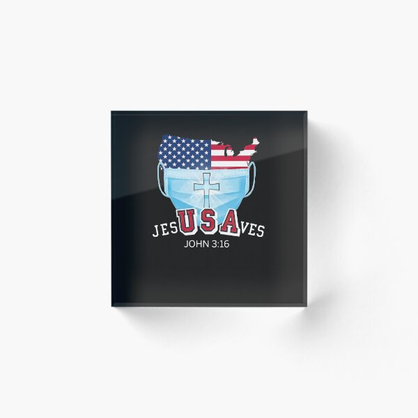 Artikelvorschau, AMERIKA KARTE GESICHTSMASKE MIT JESUS SAVES SHIRT entworfen und verkauft von NormaEng.