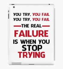 NEVER STOP TRYING - BLACK&RED iPad Case/Skin