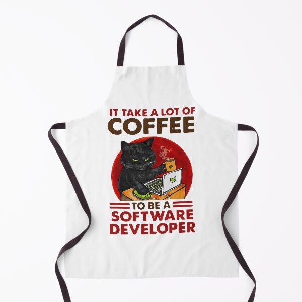 Item preview, BLACK CAT DRINK COFFEE IT TAKE A LOT OF COFFEE TO BE A SOFT DEVELOPER SHIRT1 designed and sold by NormaEng.
