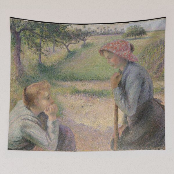 Item preview, Two Young Peasant Women By Camille Pissarro designed and sold by sunny-007.