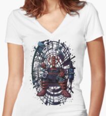 Galactus - clear background Women's Fitted V-Neck T-Shirt