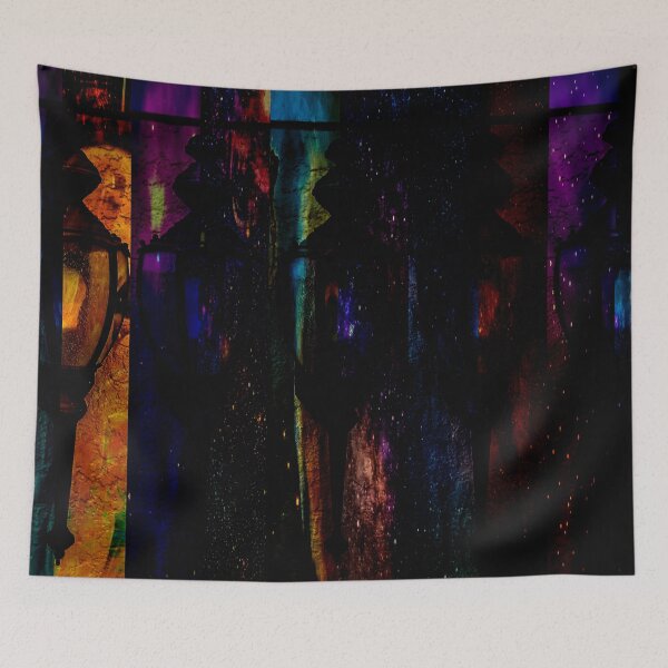 Item preview, Lamp Posts- Black Rainbow designed and sold by Designs By YL.