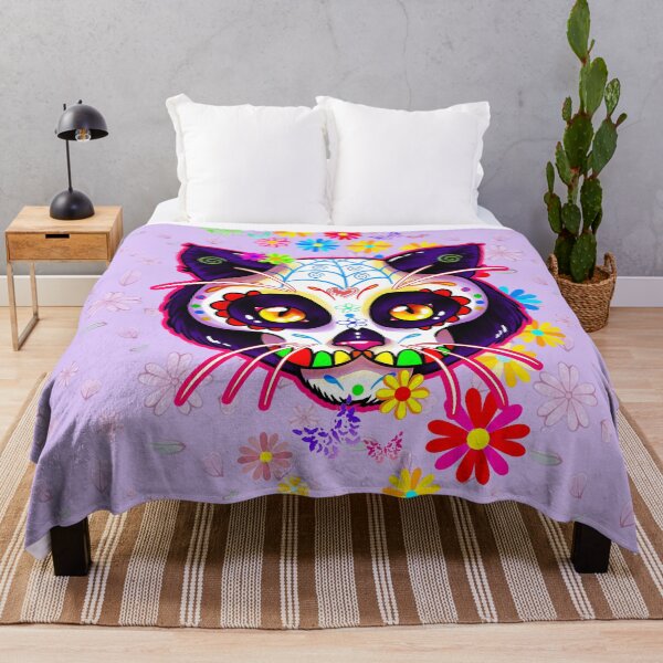 Item preview, Mexican Day Of The Dead Kitty Cat Sugar Skull designed and sold by Gothic Fantasy.