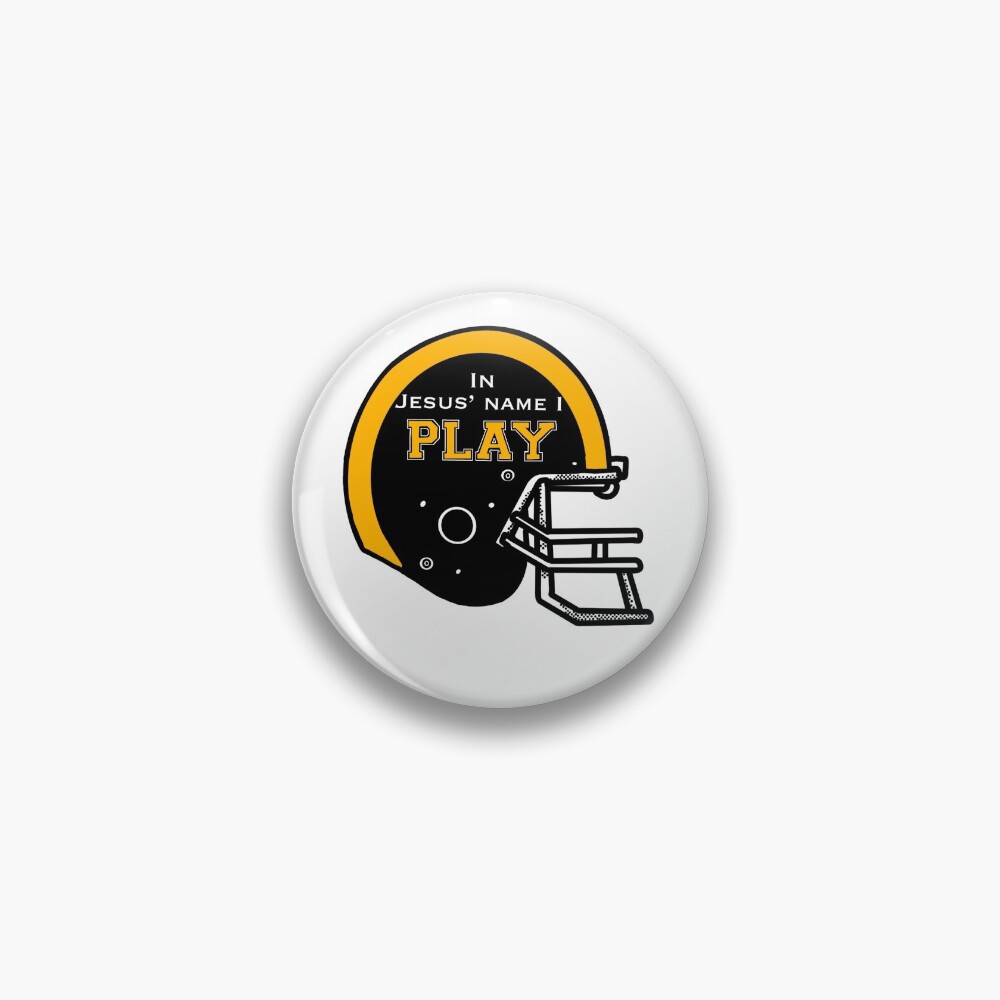 In Jesus' Name I Play Gold Sticker