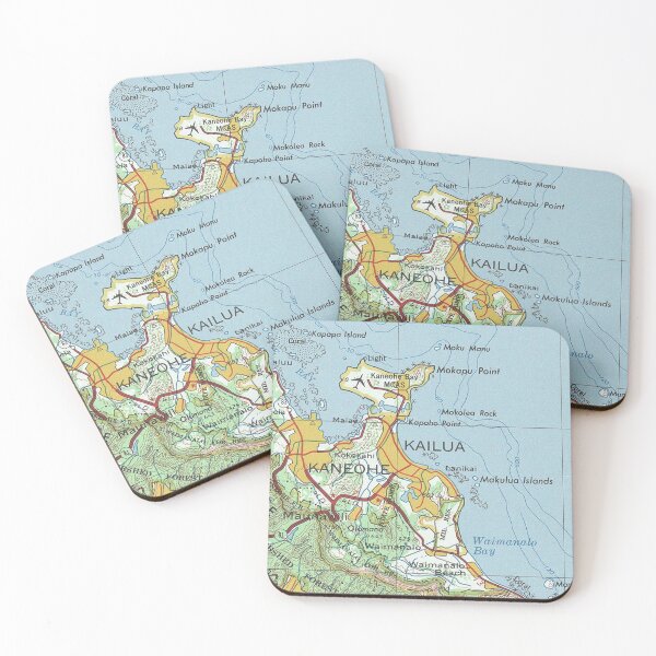 Item preview, Kailua Hawaii Vintage Map designed and sold by RepYourTown.