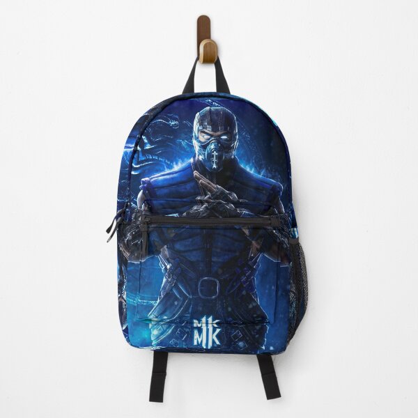 Liu Kang Retro Japanese Mortal Kombat Backpack Daypack Rucksack Laptop Shoulder Bag with USB Charging Port