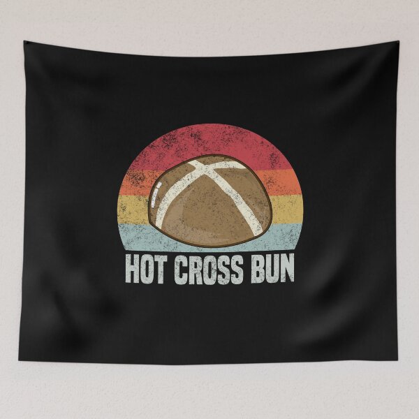 Item preview, Hot Cross Bun Easter Retro Vintage 1970s designed and sold by Kawaiindoodle.