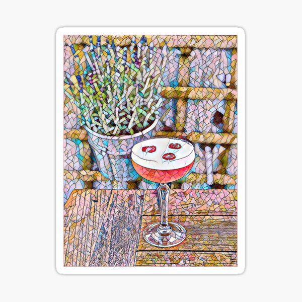 One of our best cocktails turned into a mosaic. Art for a bartender or cocktail lover! Sticker