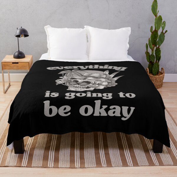 Item preview, cute skeleton, summer, vacation, everything is going to be okay designed and sold by doctors-apparel.