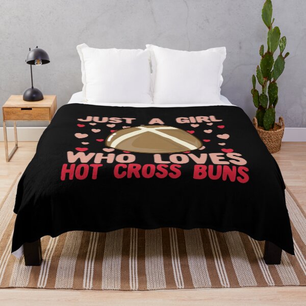 Item preview, Just A Girl Who Loves Hot Cross Buns toast designed and sold by Kawaiindoodle.