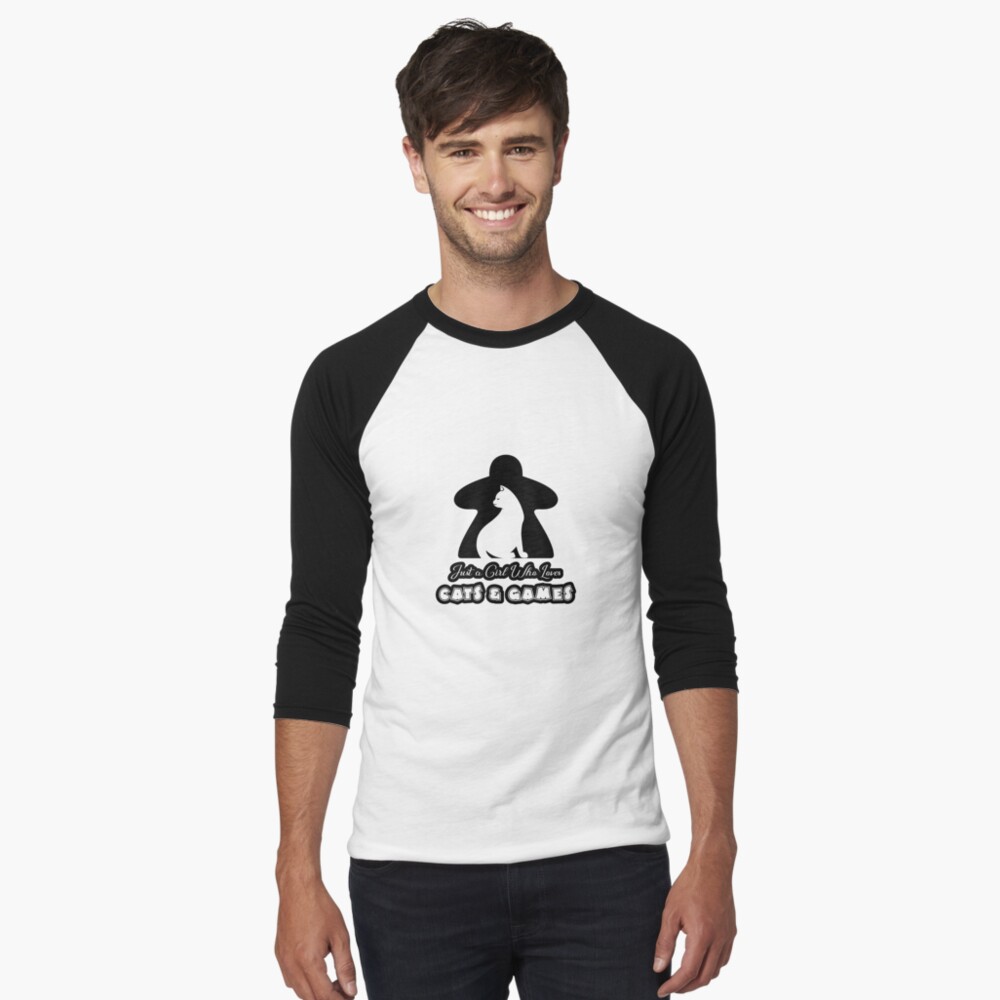 Item preview, Baseball ¾ Sleeve T-Shirt designed and sold by pudgycatgames.