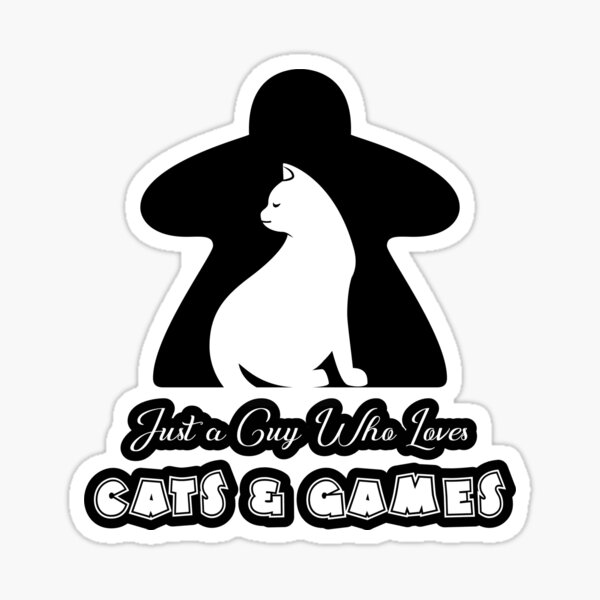Just A Guy Who Loves Cats And Games  Sticker