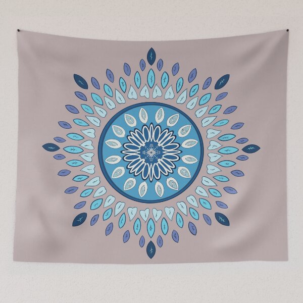 Item preview, Circle of Leaf Blue designed and sold by Delta Horsley.