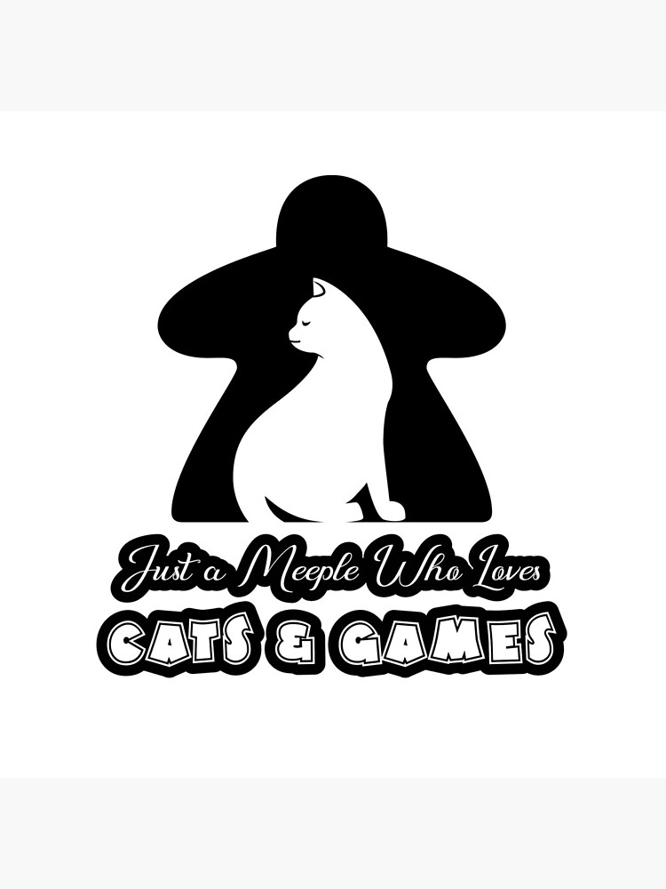 Thumbnail 4 of 4, Pillow, Just A Meeple Who Loves Cats And Games designed and sold by pudgycatgames.