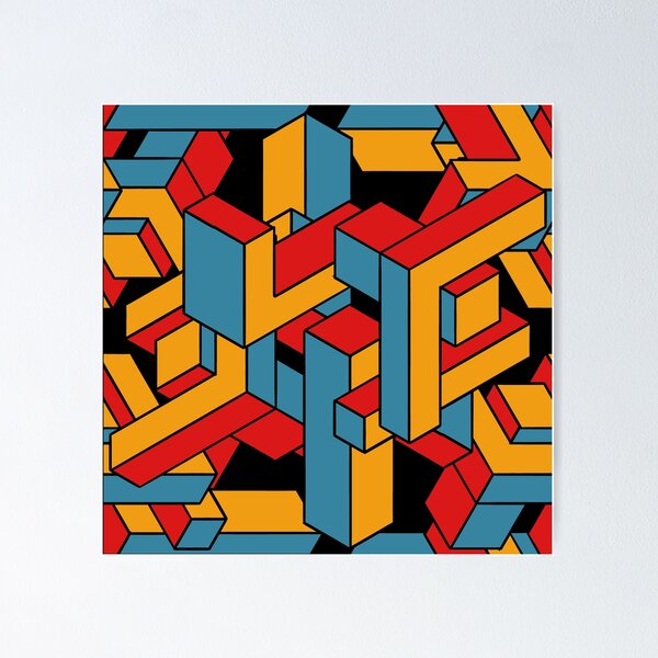 Item preview, Tri-tone Escher  designed and sold by BryanBearStudio.