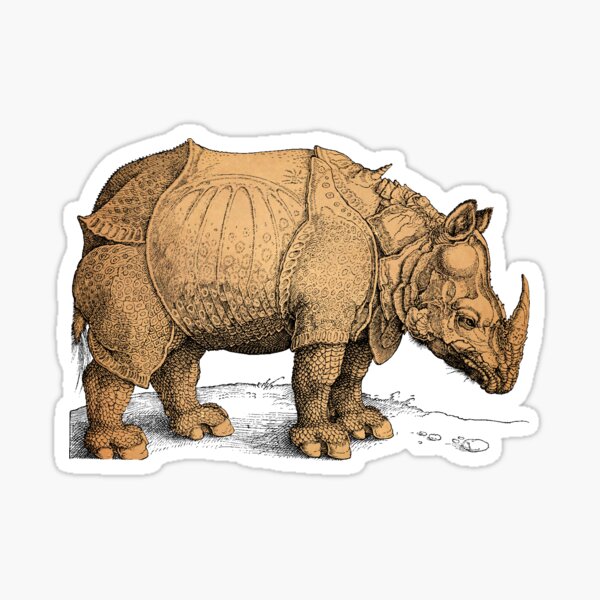 Item preview, Vintage Rhinoceros Illustration designed and sold by monsterplanet.