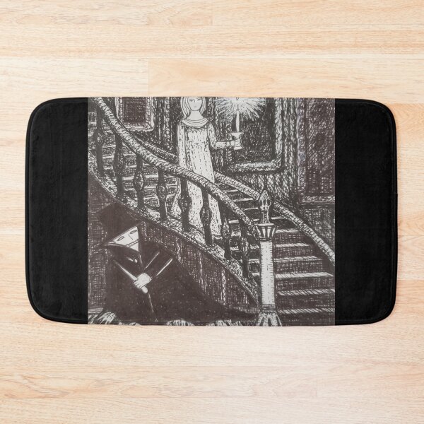 Item preview, B is the Bogeyman Under the Stairs designed and sold by The Mysterious Domain Alyne Whiteswan Fine Art Prints and Merch.