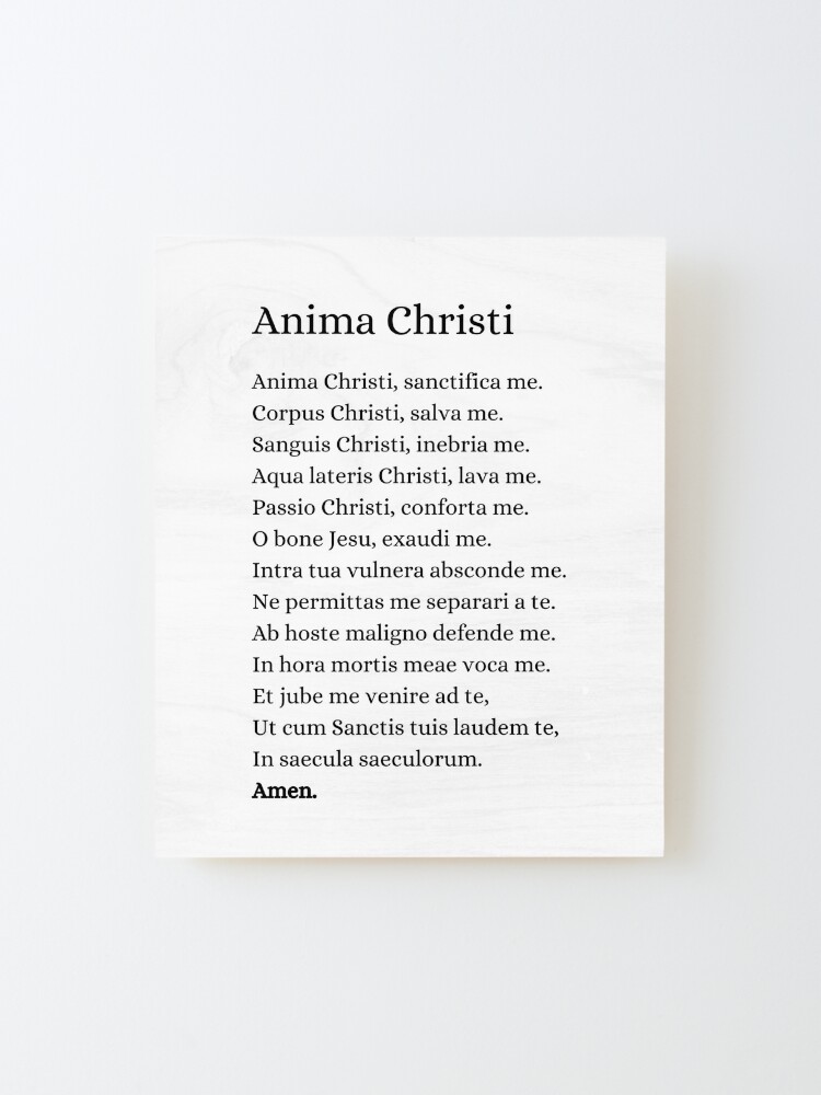 Amazon.com: RCVTVPV Anima Christi Canvas Wall Art Catholic Prayer Poster  Soul Of Christ Scripture Print Wall Decor For Home Office Apartment Ready  To Hang (Black Metal Frame 12 * 16 In): Posters