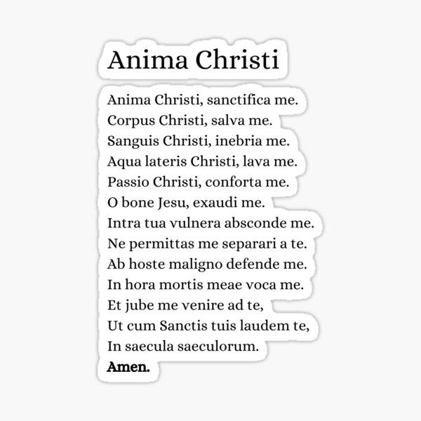 Anima Christi Prayer | A 14th century prayer as is originall… | Flickr