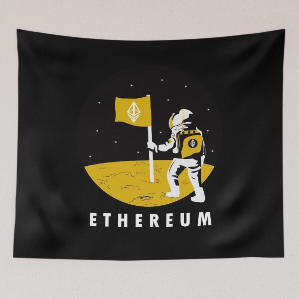 Item preview, Ethereum On The Moon Yellow Moon designed and sold by Sujitra  Romyen.