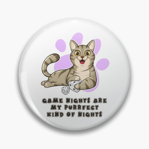 Item preview, Game Nights Are My Purrfect Kind Of Nights designed and sold by pudgycatgames.