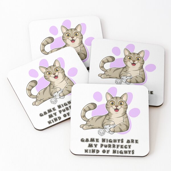 Item preview, Game Nights Are My Purrfect Kind Of Nights designed and sold by pudgycatgames.