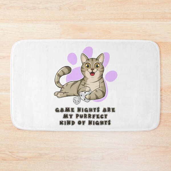 Item preview, Game Nights Are My Purrfect Kind Of Nights designed and sold by pudgycatgames.