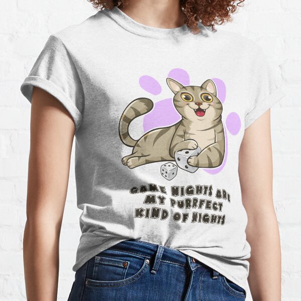 Game Nights Are My Purrfect Kind Of Nights Classic T-Shirt