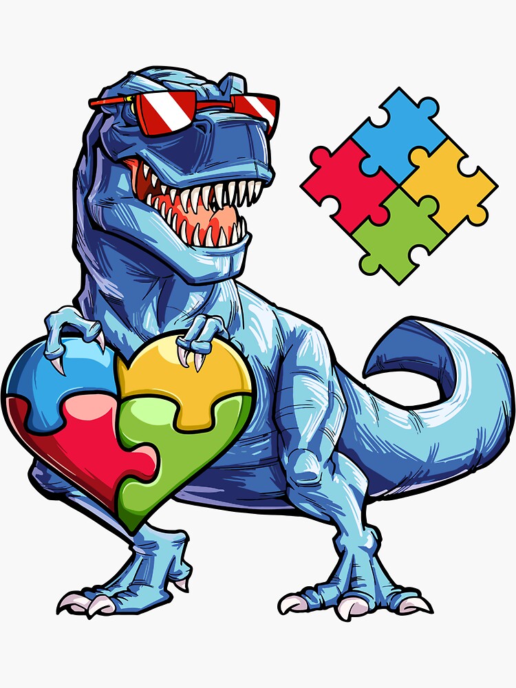 Dinosaur Puzzle Piece T Shirt Autism Awareness Boys Kids Men Dinosaur Puzzle Piece T Shirt Autism Awareness Boys Kids Men