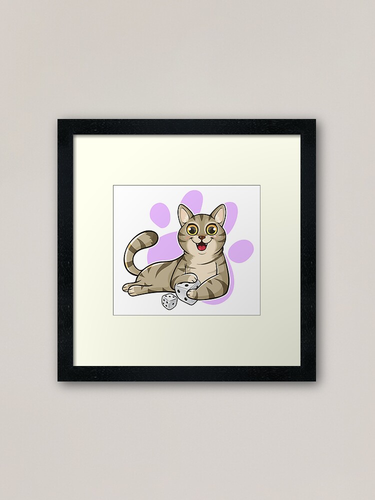 Thumbnail 1 of 7, Framed Art Print, Pudgy Cat Games Logo designed and sold by pudgycatgames.