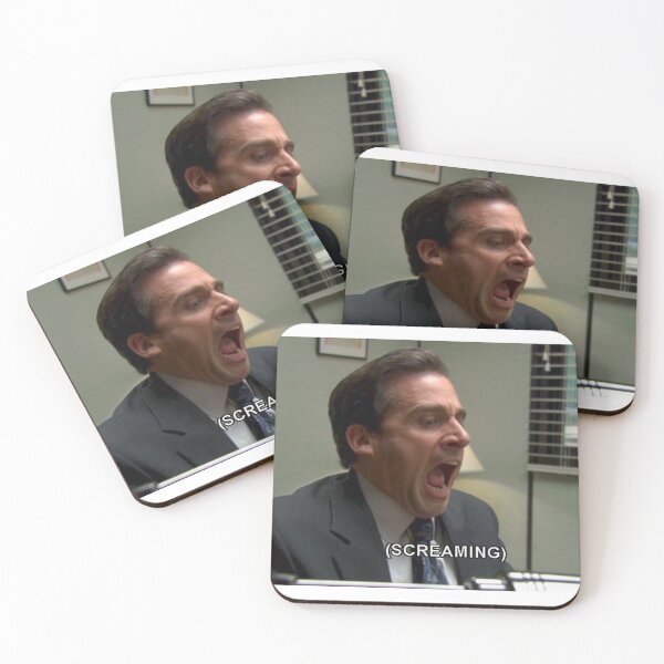 Item preview, THE OFFICE MEME MICHAEL SCOTT SCREAMING designed and sold by Terry Loves Yogurt.