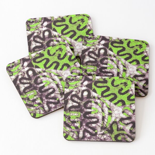 Item preview, African Batik in Black and Green designed and sold by Everett  Spruill.