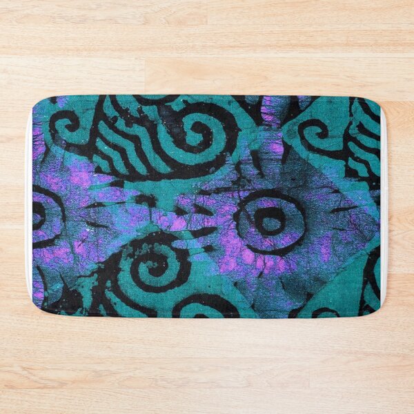 Item preview, African Textile Design with Adinkra Symbols in Purple, Black and, Teal designed and sold by Everett  Spruill.