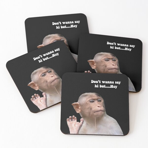 Item preview, Funny Animal Stickers: Don't wanna say hi but...Hey designed and sold by Memiefy.