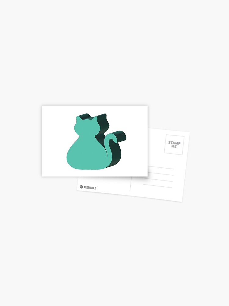 Thumbnail 1 of 2, Postcard, Pudgy Cat Games Meeple designed and sold by pudgycatgames.