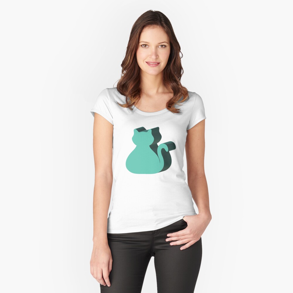 Item preview, Fitted Scoop T-Shirt designed and sold by pudgycatgames.