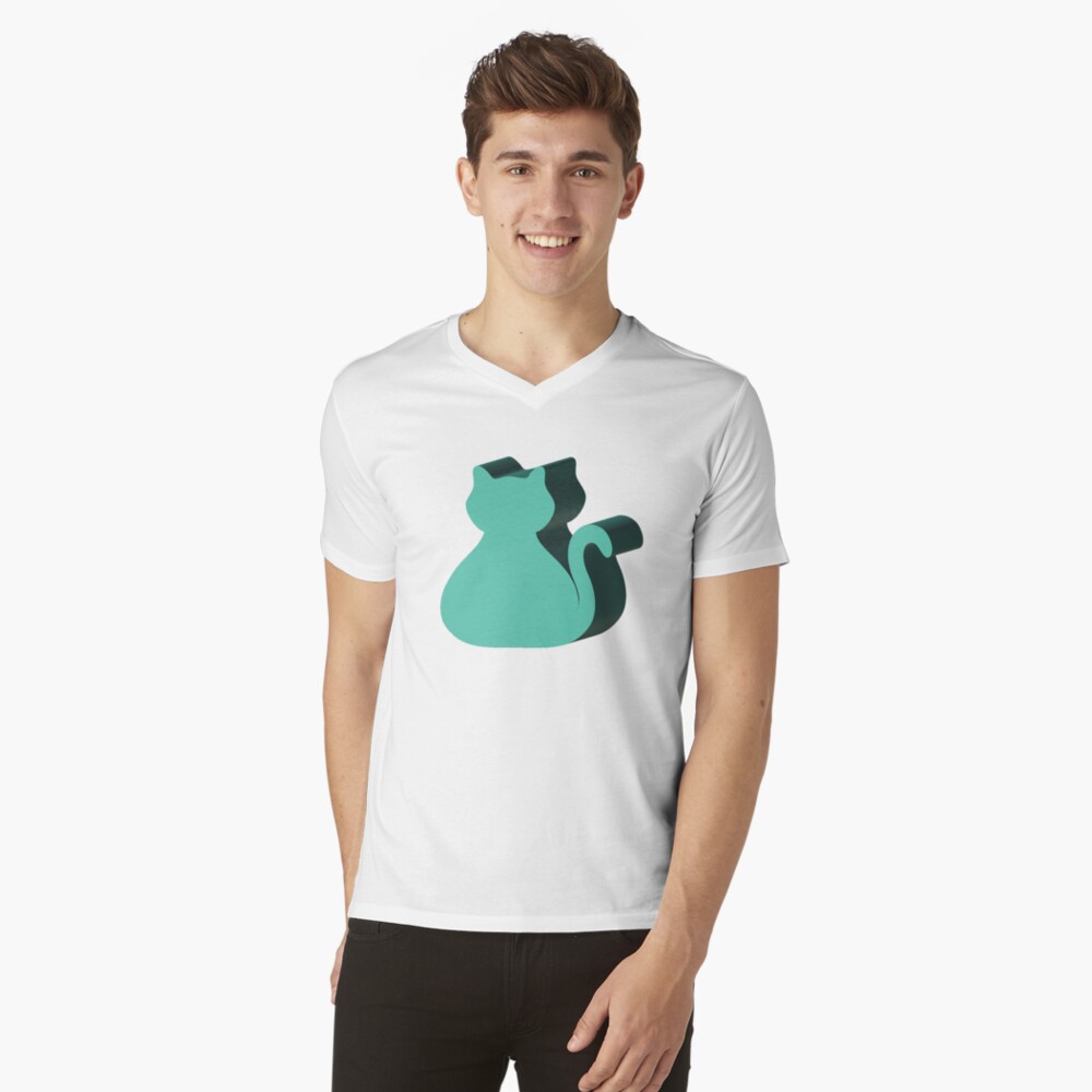 Item preview, V-Neck T-Shirt designed and sold by pudgycatgames.