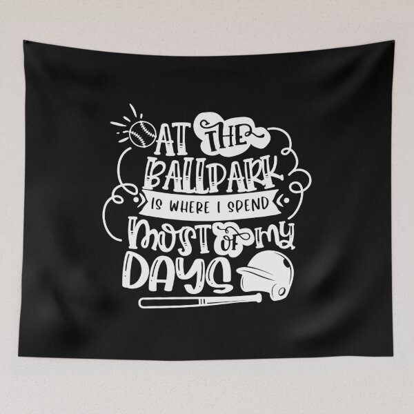Item preview, At The Ballpark Is Where I Spend Most Of My Days Baseball designed and sold by ohmier.