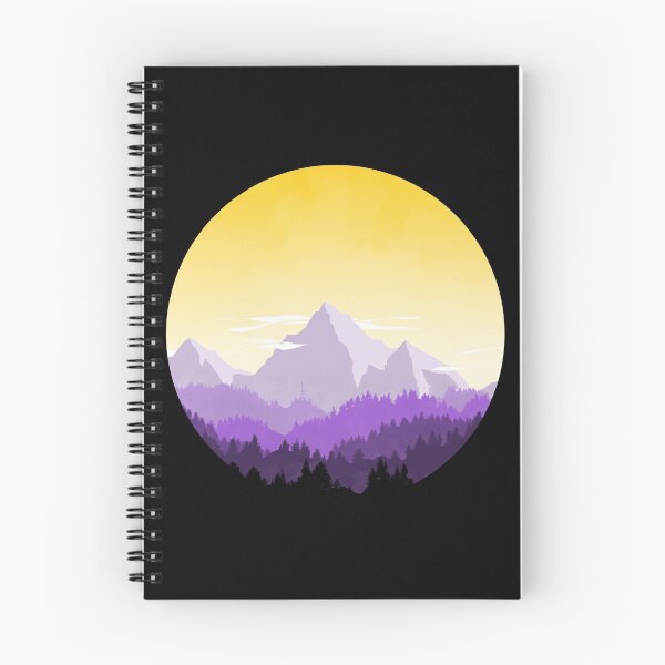 Item preview, Enby Range Circle (Subtle Non-Binary Flag Landscape) designed and sold by Albrithr.