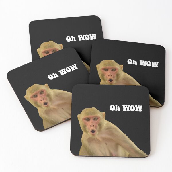 Item preview, Funny Animal Stickers: And the monkey goes...OH WOW designed and sold by Memiefy.