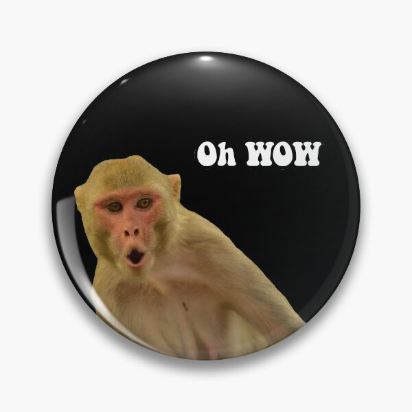 Item preview, Funny Animal Stickers: And the monkey goes...OH WOW designed and sold by Memiefy.