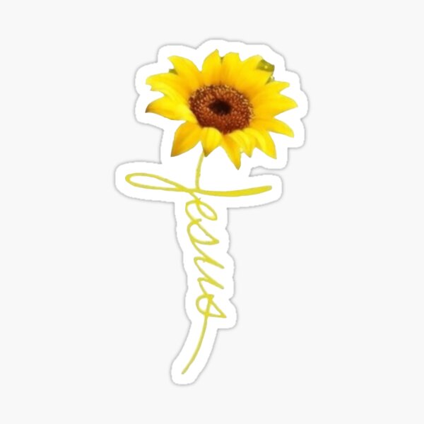 Pegatina «girasol jesus» de smartnet77 | Redbubble