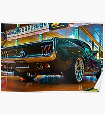 1967 Grüner Mustang Poster