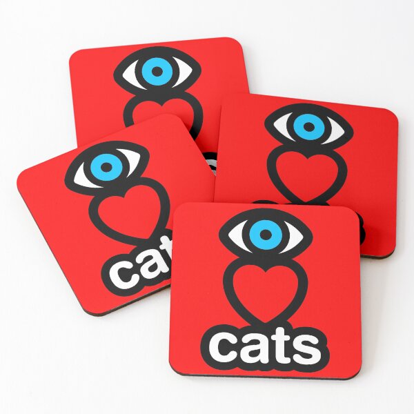 Item preview, i love cats (red - vertical) designed and sold by MisterSquid.