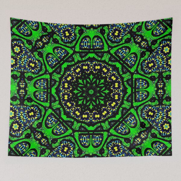 Item preview, Green Compass and Flowers Pattern designed and sold by Geoff Treagus.