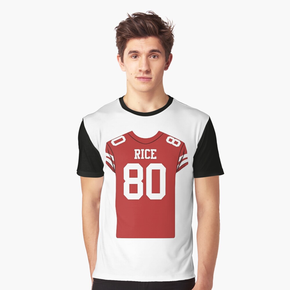 Jerry Rice #80 Jersey Graphic T-Shirt Dress for Sale by RobyChism