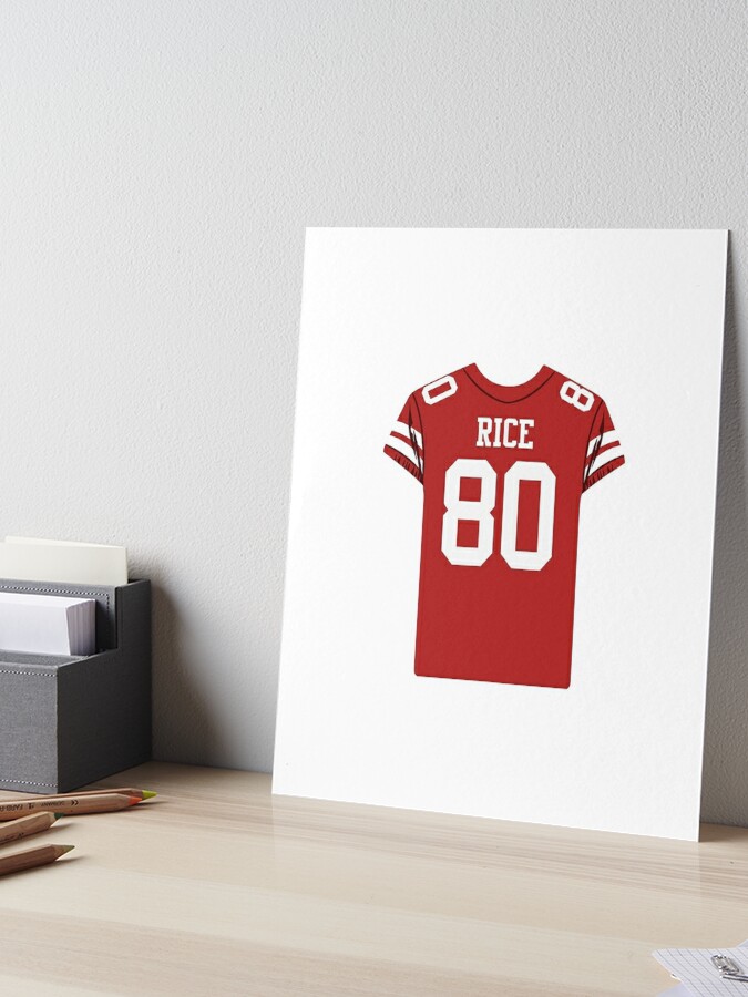 Jerry Rice #80 Jersey Art Board Print for Sale by RobyChism