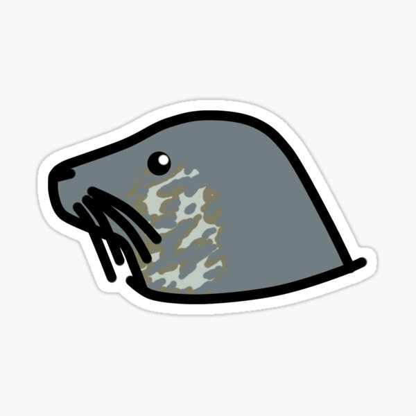 Cute grey seal Sticker